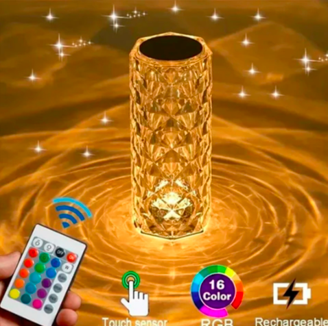 Lampara RGB tactil Efecto Rosa